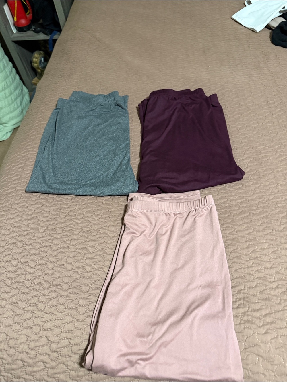 Women’s Capris— Pink, Plum & Gray Set of 3